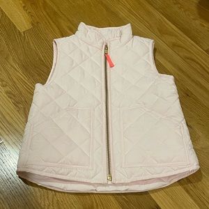 J. Crew light pink puffer vest